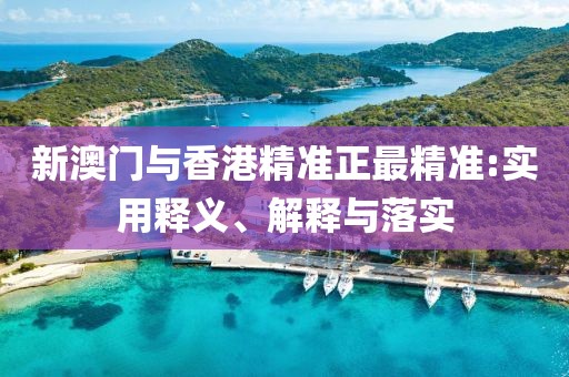 新澳門與香港精準正最精準:實用釋義、解釋與落實