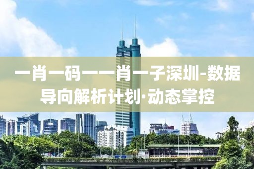 一肖一碼一一肖一子深圳-數(shù)據(jù)導向解析計劃·動態(tài)掌控