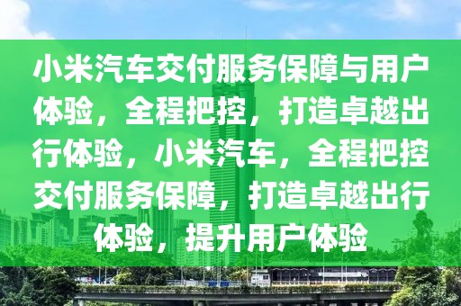 小米汽車交付服務(wù)保障與用戶體驗(yàn)，全程把控，打造卓越出行體驗(yàn)，小米汽車，全程把控交付服務(wù)保障，打造卓越出行體驗(yàn)，提升用戶體驗(yàn)