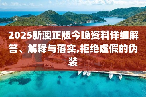 2025新澳正版今晚資料詳細解答、解釋與落實,拒絕虛假的偽裝