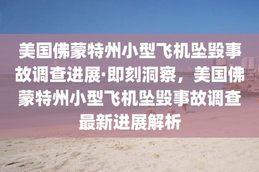 美國佛蒙特州小型飛機墜毀事故調查進展·即刻洞察，美國佛蒙特州小型飛機墜毀事故調查最新進展解析