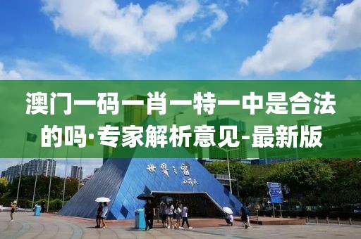 澳門一碼一肖一特一中是合法的嗎·專家解析意見-最新版