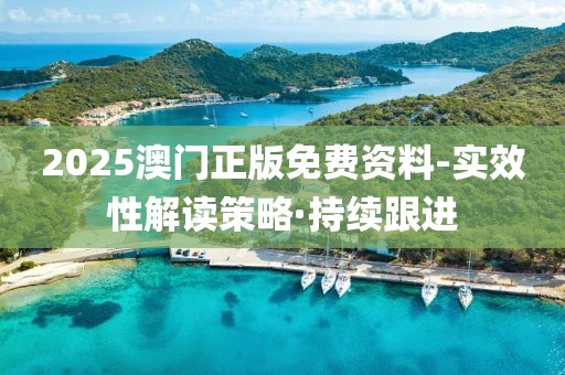 2025澳門正版免費(fèi)資料-實(shí)效性解讀策略·持續(xù)跟進(jìn)