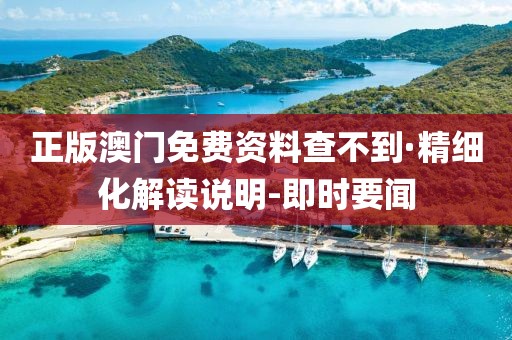 正版澳門免費資料查不到·精細化解讀說明-即時要聞