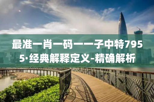 最準(zhǔn)一肖一碼一一子中特7955·經(jīng)典解釋定義-精確解析