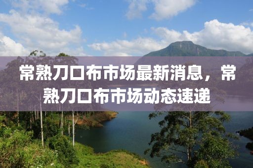 常熟刀口布市場最新消息，常熟刀口布市場動態(tài)速遞