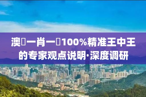 澳門(mén)一肖一碼100%精準(zhǔn)王中王的專家觀點(diǎn)說(shuō)明·深度調(diào)研