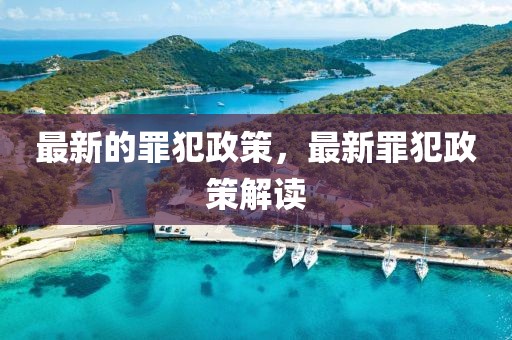 最新的罪犯政策，最新罪犯政策解讀