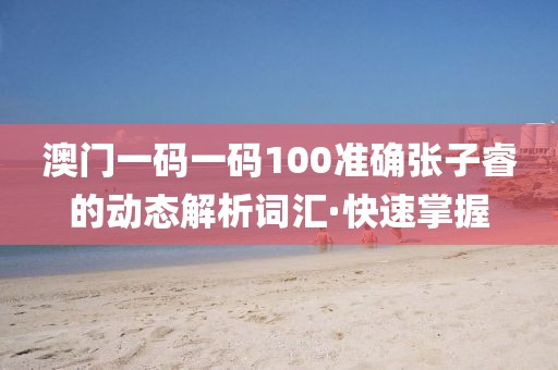 澳門一碼一碼100準(zhǔn)確張子睿的動(dòng)態(tài)解析詞匯·快速掌握