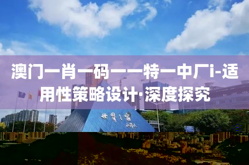 澳門一肖一碼一一特一中廠i-適用性策略設(shè)計·深度探究