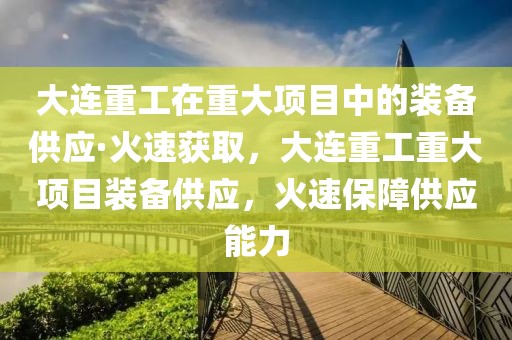 大連重工在重大項目中的裝備供應(yīng)·火速獲取，大連重工重大項目裝備供應(yīng)，火速保障供應(yīng)能力