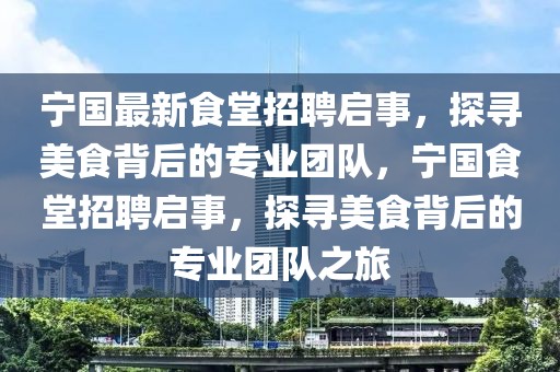 寧國最新食堂招聘啟事，探尋美食背后的專業(yè)團隊，寧國食堂招聘啟事，探尋美食背后的專業(yè)團隊之旅