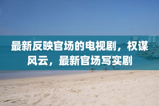 最新反映官場的電視劇，權(quán)謀風(fēng)云，最新官場寫實劇